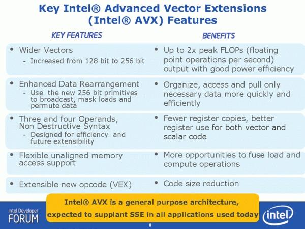 Diseño totalmente integrado: Además de las mejoras en las instrucciones soportadas por los procesadores basados en Sandy Bridge, Intel también ha mejorado el diseño en los componentes internos de