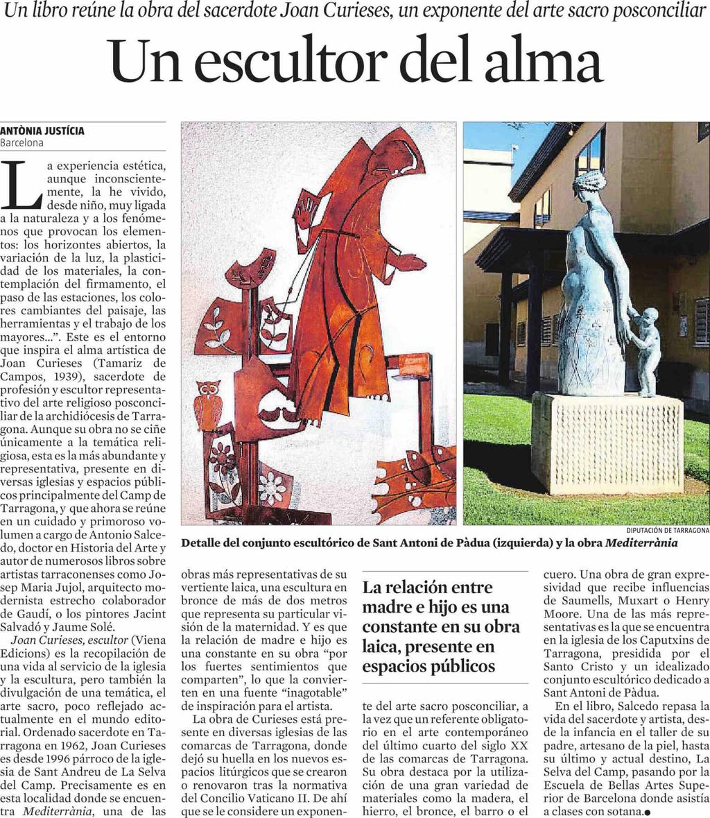 La Vanguardia España Prensa: Diaria Tirada: 79.185 Ejemplares Difusión: 67.212 Ejemplares Página: 56 Sección: RELIGIÓN Valor: 23.