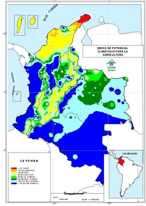 Las condiciones calurosas ocupan un porcentaje considerable de las áreas planas de las regiones Amazonía, Orinoquía, Caribe y Pacífica, así como los valles interandinos del país.