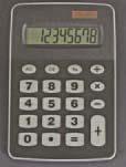 36888-37 -38 Calculadora de sobremesa cromada. Color negro. Práctica calculadora solar con capacidad de hasta 8 dígitos. Fácil manejo. edidas: 171 x 117 x 35 mm.