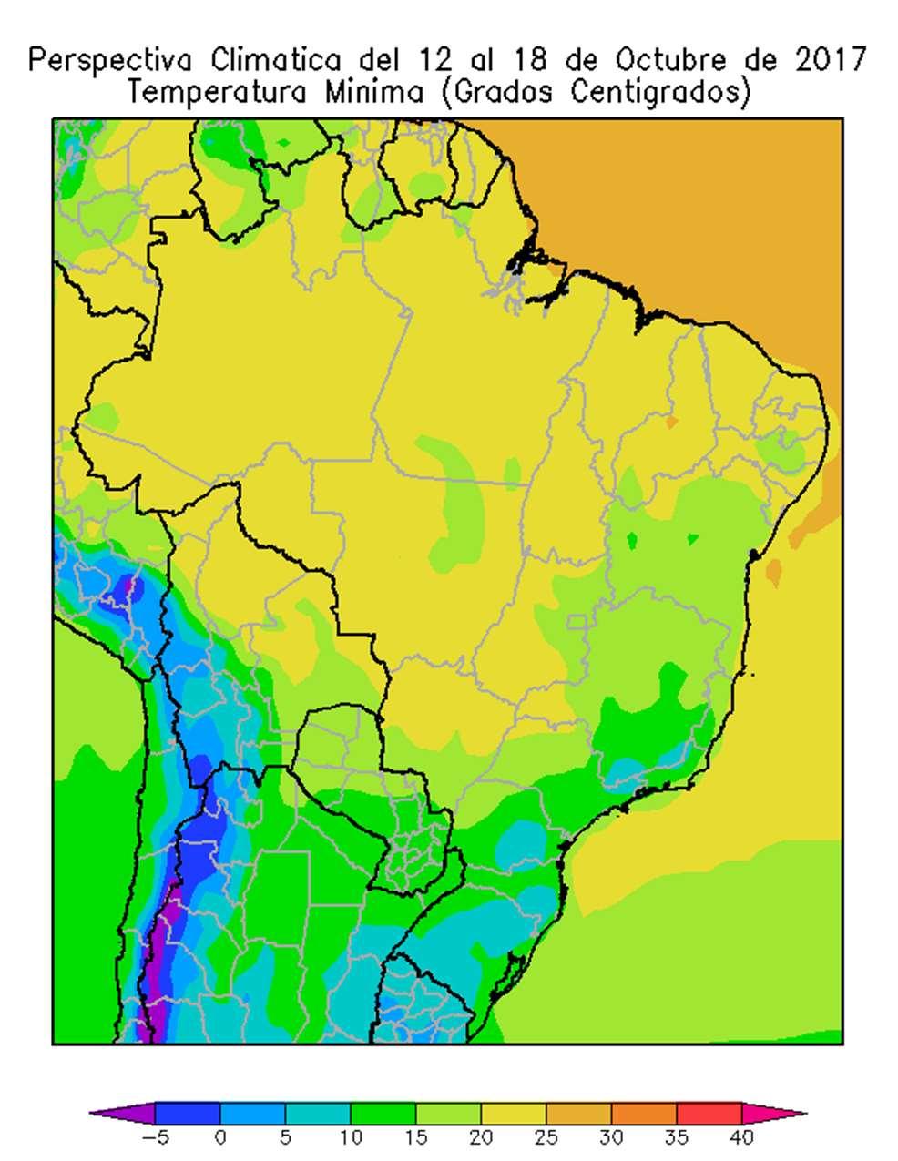 BRASIL Paralelamente, avanzarán los vientos del sur, provocando el descenso de la temperatura en el sur y el centro-este del área agrícola brasileña, mientras que el centro-oeste y todo el norte