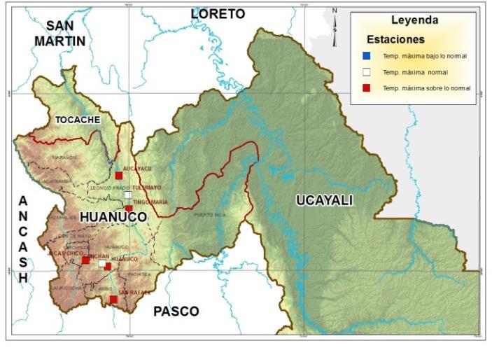 VI. Tendencia Para la dirección regional SENAMHI Huánuco - DR10 que comprenden las regiones de Huánuco, Ucayali y la provincia de Tocache en la región San martin, se han utilizado las estaciones con