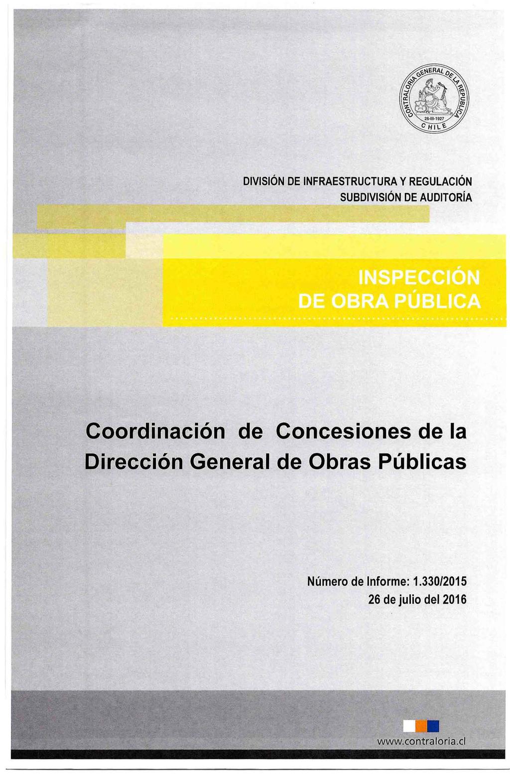 Coordinación de Concesiones de la Dirección General de