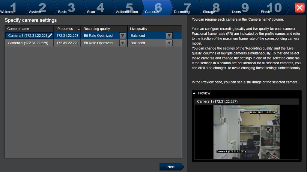 94 es Introducción Bosch Video Management System Página Cameras Utilice esta página para administrar