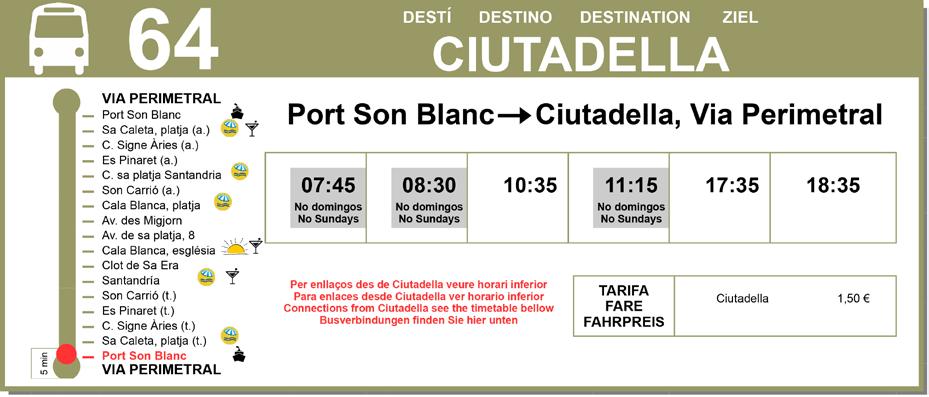 elitechip.net. Si llegas en barco al puerto de Mahón: En la estación marítima encontrarás taxis o si no lo puedes contratar al 971 36 71 11.