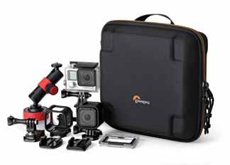 LP36981-0WW Dashpoint AVC 60 II Capacidad: 1 o 2 cámaras de vídeo de acción (como GoPro o similar), accesorios (como adaptadores, cables, montura, baterías extra y carcasa submarina) interior: (An x