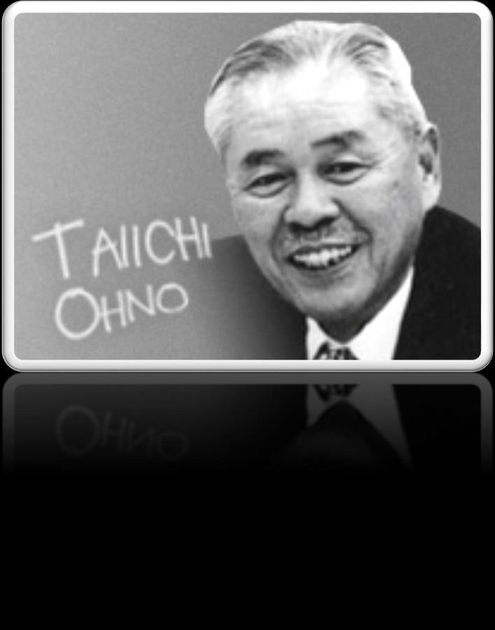 ANTECEDENTES En las fábricas japonesas se estableció eliminaran el desperdicio. Taiichi Ohno su creador: "...al intentar aplicarlo, se pusieron de manifiesto una serie de problemas.