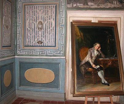 MUSEO SALETA DE JOVELLANOS, Jadraque La pequeña sala está decorada con notables pinturas al fresco de estilo barroco y también con escenas de recuerdos personales de Jovellanos.