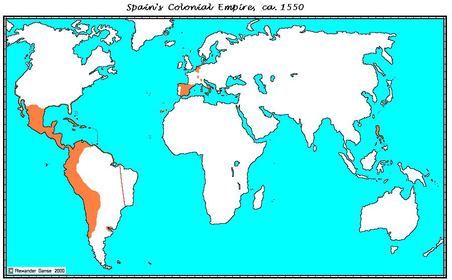 Entre 1556 y 1598 el Imperio Española alcanzó su cénit, o punto