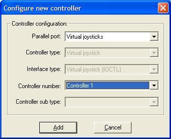 Change to settings Cambiar Parallel port a Virtual joysticks.