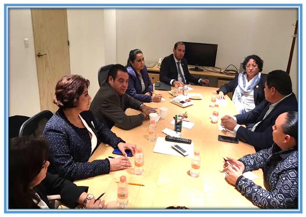El 14 de septiembre de 2016 los diputados de la bancada del PAN de la XV Legislatura sostuvimos reunión de trabajo con los Diputados Federales Marco Cortés