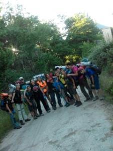 Iniciaron su andadura desde la estación de Collado Villalba, lugar más cercano a la Sierra a donde llegaba el