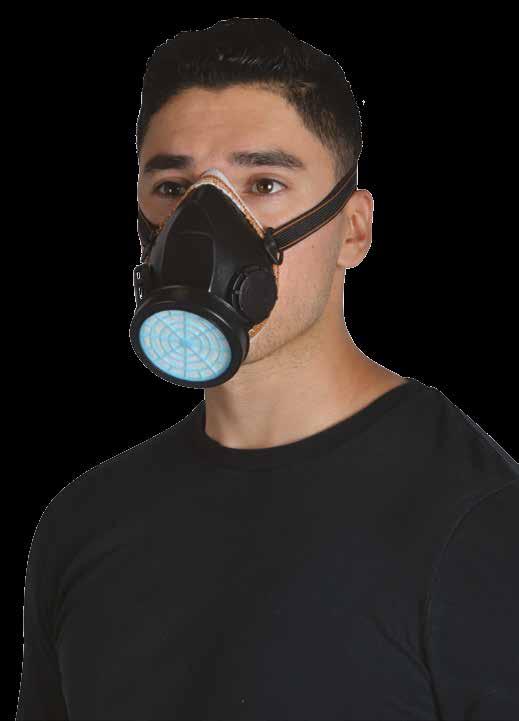 Empaque: 1 pieza HY-3100 Respirador media cara con 1 cartucho contra polvos Material pvc.