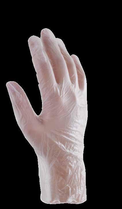 Excelente opción en guantes desechables de vinil transparente para exámenes no estériles.