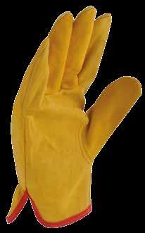 93-890 Guante argonero de piel de res con elástico Guante tipo argonero de piel de res con elástico y puño abierto.