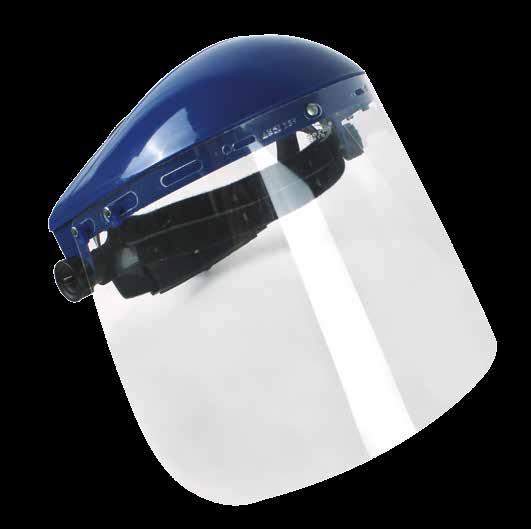 AL-440 Protector facial Cabezal termoplástico, banda de sudoración, mica PETG.