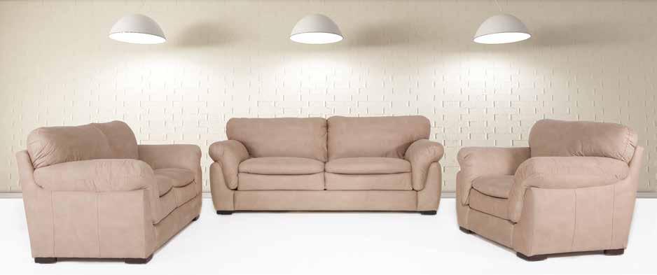 *En diferentes colores disponibles. NECK. Sofá, love seat y sillón en nobuck beige.