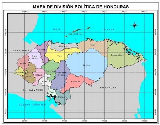Figura 1. Ubicación del área de estudio en el Departamento de Intibucá, Honduras. Fuente: (Velásquez 2010).