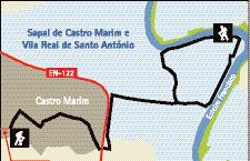 Itinerario 14: Castro Marim Recorrido de las Salinas Tradicionales Longitud: Duración: Medio recomendado: Unidades ambientales: 3,6 km 2 horas A pie Salinas Recorrido Accesos: estacione junto al