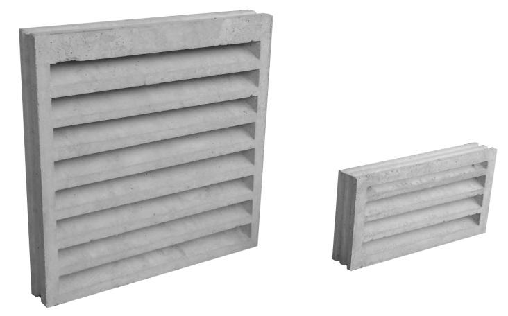 23 Disponemos de rejillas de ventilación tanto cuadradas como rectangulares, que podemos utilizar como elemento de ventilación o de decoración en muros.