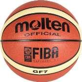 Circunferencia 75-78cm, Peso 570-650 g. Balón de Baloncesto Molten No. 6, 7 (BGF6, BGF7). Construcción: Moldeado.