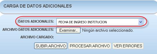 Previamente, el usuario responsable debe tener listo el archivo de tres columnas el cual debe cumplir con el formato CSV : tipo de documento;