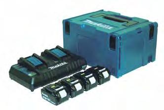 batería Kit fuente de alimentación 5,0Ah Toda la potencia de los 18V x2 con un cargador rápido de 2 puertos para que pueda cargar dos baterías a la vez. P.