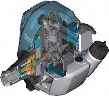 tecnología Alto Rendimiento en un Diseño Compacto Los motores Dolmar de 4 tiempos ofrecen un alto par motor y una gran potencia.