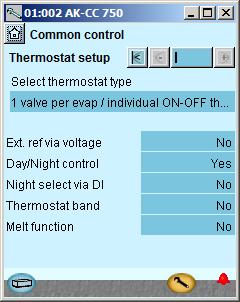 Configuración - continuación Definición de termostato 1. Ir a Menú de Configuración 2. Seleccionar Control común 3. Seleccionar funciones de termostato El menú de configuración ha cambiado.