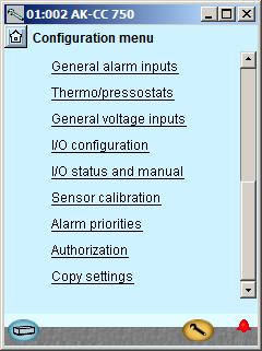 Configuración - continuación Configuración de las entradas y salidas 1. Ir a Menú de Configuración 2. Seleccionar configuración E/S Las siguientes pantallas dependen de las definiciones anteriores.