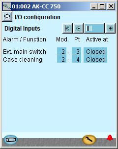 Ajustar entrada de funciones On/ off Pulse el botón + para ir a la siguiente página Carga Salida módulo Borna AKV A DO1 1 12 - AKV B DO2 1 13 - AKV C DO3 1 14 - Ventilador DO4 1 15 ON Desescarche A