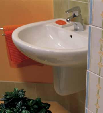 Lavoar şi semipiedestal Basic WC cu scurgere