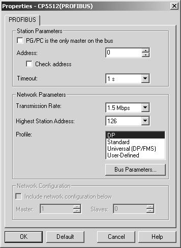 8 Funcionamiento de MOVTOOLS -MotionStudio mediante PROFBUS Configuración de SMATC NET Pulse ahora el botón "Properties"; a continuación se abre el siguiente cuadro de diálogo: Fig.