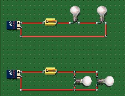 c. Qué sucedería si se armara estos circuitos con los elementos reales? Escribi una definición de cortocircuito. Circuitos serie y paralelo Analizando circuitos Serie y Paralelo a.