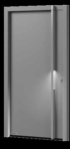 Puertas de entrada a vivienda en aluminio ThermoSafe Vista del tirador a la altura del marco Modelo 723 Modelo 822 Modelo 823 ThermoSafe Modelo 723 Perfil de agarre de