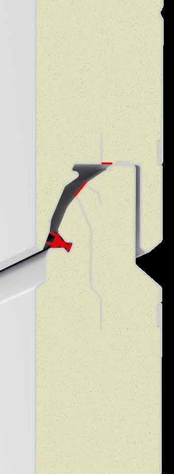 LPU 67 Thermo: la puerta de ahorro energético 67 mm Paneles de 67 mm de grosor con rotura de puente térmico Sistema antipinzamiento en interior y exterior Refuerzo triple de la hoja en las zonas de