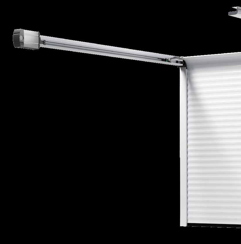 Puerta corredera de techo RollMatic OD La puerta que ahorra espacio, ideal para reformas Dintel necesario reducido 60 mm Mínimo espacio necesario en el lateral: tan solo 100 mm Paneles de puerta