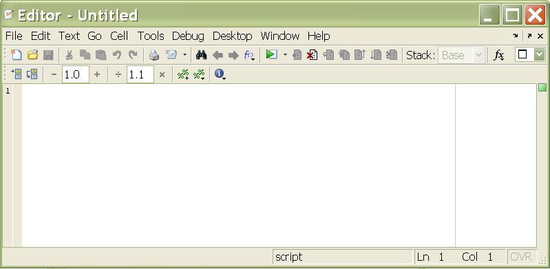 Ventana de edicio n La ventana de edicio n (editor) se abre al elegir File New Script o M-file.