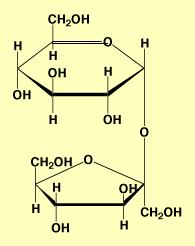 varios enzimas que los rompen fácilmente. Son compuestos que sirven de reserva de energía Ejemplo: β-galactopiranosil( 4 ) β-glucopiranosa Norma: a.