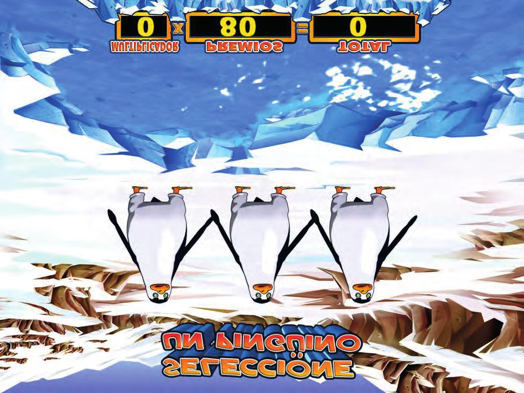 5.2.1.4 Bono de los Pingüinos Durante la sesión de juegos libres, con tres símbolos en línea ganadora, se obtiene acceso al bono de los pingüinos.