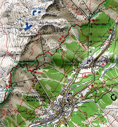 11. La Flégère 1.877 m. Le Brévènt 2.525 m. Alçada màxima : 2525 m. Localitat de la Vall : Chamonix, 1040 m. Desnivell acumulat: 665 m.