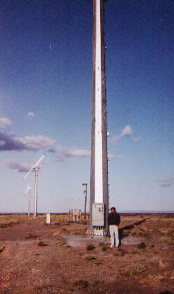Primeras turbinas eólicas instaladas en la Argentina.