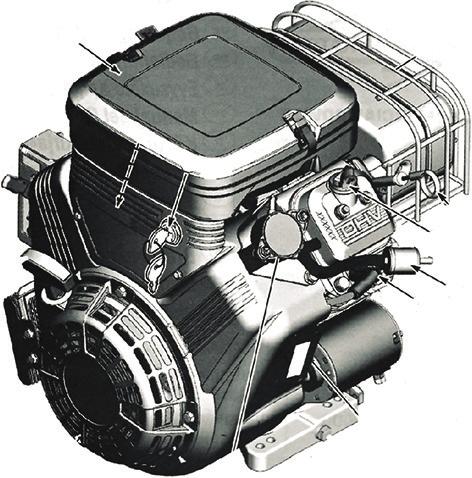 5. Mantenimiento del motor de la máquina mezcladora de arcilla Cambio de aceite del motor (G). La primera vez, hay que hacer el cambio a las cinco horas de funcionamiento.