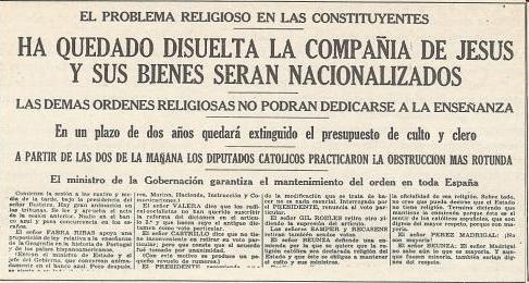 La noche del 13 de octubre de 1931 marca un hito definitivo en la vida de la II República española.