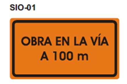 Esta señal se empleará para advertir la proximidad al tramo de la vía que se ve afectado por la ejecución de la obra que perturba el tránsito por la Calzada o sus zonas