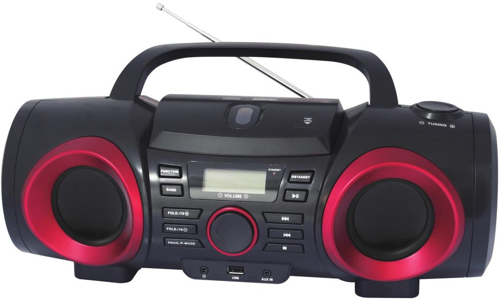 Sistema de Audio Portatil Boombox con Bluetooth MP3/Disco Compacto/USB NPB-267 Manual de Operacion Favor de