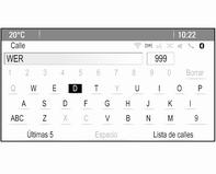 Navegación 49 Para cambiar el orden de las letras del teclado alfabético, seleccione el botón de la pantalla ABC del lado izquierdo del teclado. Las letras se organizan ahora en orden alfabético.