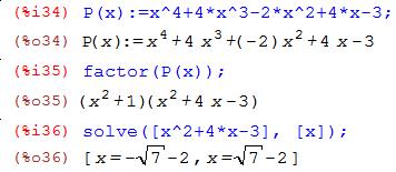 factor (expr) Factoriza la expresión expr, que puede contener cualquier número de variables o