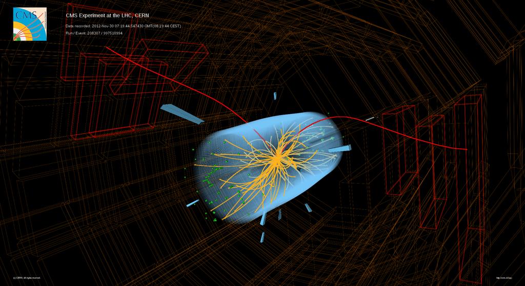 Una desintegración sumamente improbable observada en CMS Experimento CMS, CERN 19 de julio de 2013 El experimento CMS del LHC ha detectado una importante desintegración rara predicha por el modelo