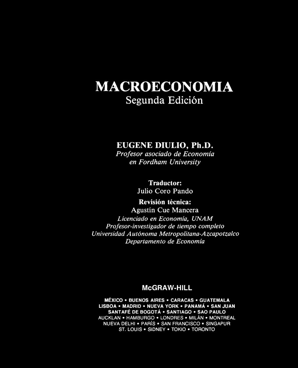 MACROECONOMIA Segunda Edición EUGENE DI